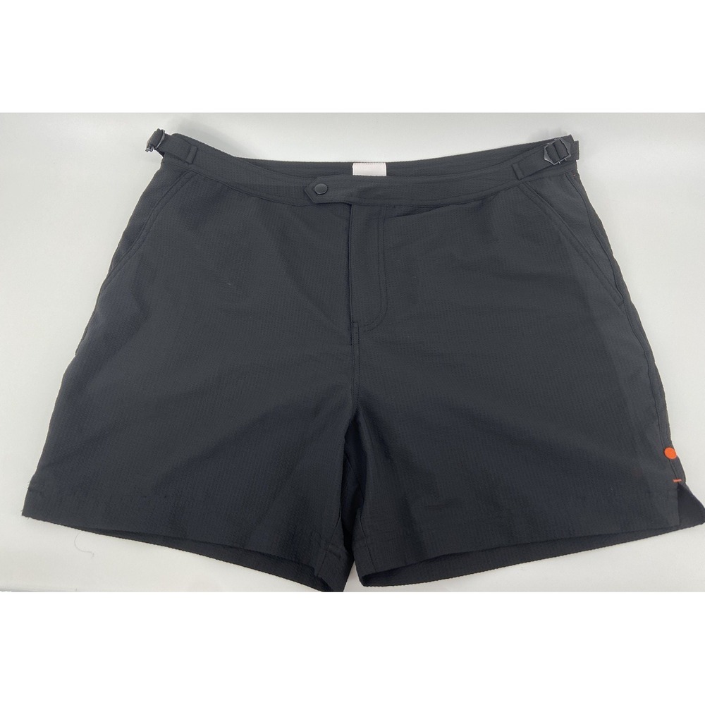 SWIMS Shorts Mens 36 Navy Paloma Seersucker Bathing Suit Trunks Mesh Lined Beach